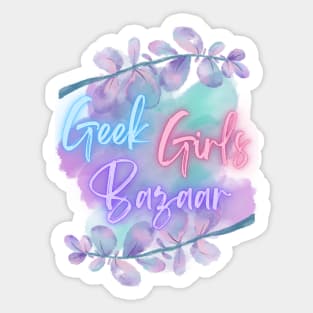 Geek Girls Bazaar Floral Logo - Official Merch Sticker